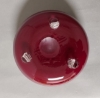 Picture of Red Bowl Glass Garden Dish 3-Glass Feet  Set/2  | 7.5"Dx3"H |  Item No. 12411 FREE SHIPPING