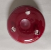 Picture of Red Bowl Glass Garden Dish 3-Glass Feet  Set/2  | 7.5"Dx3"H |  Item No. 12411