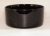 Picture of Black Bowl Glass  Round Cylindrical  Set/2   | 8"Dx3.5"H |  Item No. 12212