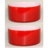Picture of Red Bowl Glass  Round Cylindrical  Set/2 | 8"Dx3.5"H |  Item No. 12412 FREE SHIPPING