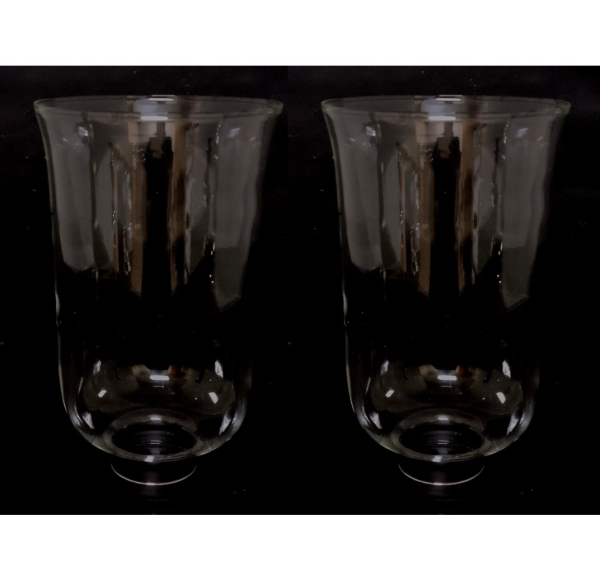 Picture of Clear Glass Hurricane Shade for Candle Holders  Set/2 | 5.75"D x 9.75"H |  Item No. 20149
