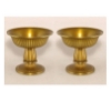 Picture of Antique Gold Pedestal Compote Bowl Vertical Lines | Set/2 | 6"D x 5.25"H | Item No. 51403
