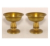 Picture of Compote Bowl Vase Gold Aluminum Revere Fluted Pedestal  Set/2 | 6"D x 5.25"H | Item No. 51403