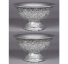 Picture of Silver Mosaic Bowl Compote Vase Revere Shape  Set/2 | 6"Dx4"H |  Item No. 24313  FREE SHIPPING