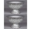 Picture of Silver Mosaic Bowl Compote Vase Revere Shape  Set/2 | 6"Dx4"H |  Item No. 24313