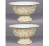 Picture of Sea Green Mosaic Bowl Compote Vase Revere Shape  Set/2 | 6"Dx4"H |  Item No. 24323
