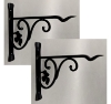 Picture of Wall Bracket  for Hanging Plants Wrought Iron Black  Set/2  |12"Wx11"H |  Item No. 00731
