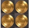 Picture of Charger Plate Antique Gold Finish on Brass Round  Set/4  | 12"Diameter |  Item No. 37014