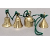 Picture of Bell Strings with 4 Brass Bells Green String  Set/2 | 36"  Long |  Item No. 05025G 