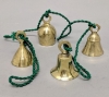 Picture of Bell Strings with 4 Brass Bells on Twisted Green String  Set/2 | 36"  Long |  Item No. 05025G