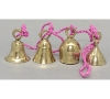 Picture of Bell Strings with 4 Brass Bells  Pink String  Set/2 | 36"  Long |  Item No. 05025P 