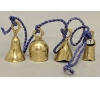Picture of Bell Strings with 4 Brass Bells on Twisted Purple String  Set/2 | 36"  Long |  Item No. 05025L