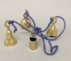Picture of Bell Strings with 4 Brass Bells on Twisted Purple String  Set/2 | 36"  Long |  Item No. 05025L