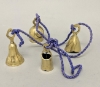 Picture of Bell Strings with 4 Brass Bells Purple String  Set/3 | 36"  Long |  Item No. 05025L FREE SHIPPING