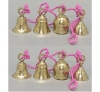 Picture of Bell Strings with 4 Brass Bells on Twisted Pink String  Set/2 | 36"  Long |  Item No. 05025P