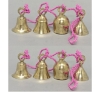Picture of Bell Strings with 4 Brass Bells  Pink String  Set/2 | 36"  Long |  Item No. 05025P FREE SHIPPING