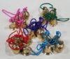 Picture of Bell Strings with 4 Brass Bells on Twisted Blue String  Set/2 | 36"  Long |  Item No. 05025B