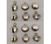 Picture of Silver Finish on Brass Cow Bells with Ring Hook for Rope  Set/12  | 1.5"Diameter |  Item No. 00132