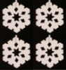 Picture of White Stone Snowflake Ornament Hand Carved from 3mm Thick Wafer  | 3.5"Diameter |  Item No. WS002