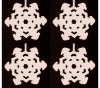 Picture of White Stone Snowflake Ornament Hand Carved from 3mm Thick Set/4  | 3"Diameter |  Item No. WS008