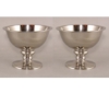 Picture of Compote Bowl Vase Nickel Plated Cast Aluminum Set/2 | 6"D x 5.25"H | Item No.51313X  SOLD AS IS