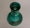 Picture of Emerald Green on Brass Candle Holders  with Cut Glass Shades Set/2  | 7"Dx16.75"H |  Item No. K99525