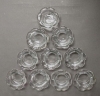 Picture of  Set/10 Votive Candle Holder Clear Glass Lily Shape   | 4.25"Dx2.5"H |   Item No. 40201