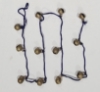 Picture of Bells Brass Tied 12 on a Cobalt Blue String  Set/6 | 36" to 38" Long |  Item No. 5027-3C