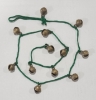 Picture of Bells Brass Tied 12 on a Green String  Set/6 | 36" to 38" Long |  Item No. 5027-1G