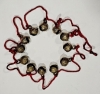 Picture of Bells Brass Tied 12 on a Red String  Set/6 | 36" to 38" Long |  Item No. 5027-2R