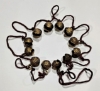 Picture of Bells Brass Tied 12 on a BROWN String  Set/6 | 36" to 38" Long |  Item No. 5027-4W