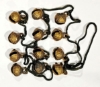 Picture of Bells Brass Tied 12 on a DARK GREEN String  Set/6 Strings | 36" to 38" Long |  Item No. 5027-9D