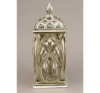 Picture of Jar Square and Cover Silver Plated on Cast Brass  Glass Liner   | 5.5"x12"H |  Item No. K79070X  SOLD AS IS