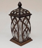 Picture of Jar Square and Cover Bronze Patina on Cast Brass  Glass Liner   | 5.5"x12"H |  Item No. K76070  