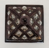 Picture of Jar Square and Cover Bronze Patina on Cast Brass  Glass Liner   | 5.5"x12"H |  Item No. K76070  