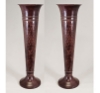 Picture of Brown Trumpet Vase with Hammered Finish Set/2  | 6"Dx20.5"H | Item No. 42234