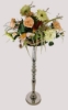 Picture of Nickel Plated Floral Stand with Tray Symmetrical Stem Set/2  | 9" Dia x 30" H |  Item No. 51302