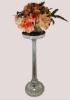 Picture of Aluminum Floral Stand w/ Round Tray Ribbed Set/2 | 9"D x 27.5"H | Item No. 51330