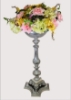 Picture of Aluminum Floral Stand w/ Bowl and Marble Accent Ornate Design | 10.5"D x 31.5"H | Item No. 51397