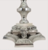 Picture of Aluminum Floral Stand w/ Bowl and Marble Accent Ornate Design | 10.5"D x 31.5"H | Item No. 51397