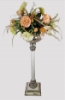 Picture of Nickel Plated Floral Stand w/ Bowl and White Marble Stem | 10.5"D x 32.5"H | Item No. 79505