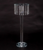 Picture of Crystal Floral Stand w/ Clear Stem, Round Top, and Crystal Bead Strands | 10"D x 29.5" H | Item No. 20246