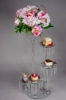 Picture of Crystal Floral Stand w/ Clear Stems, Round Tops, and Crystal Bead Strands Five Tier | 14"D x 30"H | Item No. 20248