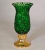 Picture of Brass Candle Holders with Green Mosaic Glass Shade Set/2  | 5"Dx10"H |  Item No. 20171C