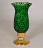 Picture of Brass Candle Holders with Green Mosaic Glass Shade Set/2  | 5"Dx10"H |  Item No. 99171