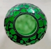 Picture of Brass Candle Holders with Green Mosaic Glass Shade Set/2  | 5"Dx10"H |  Item No. 99171