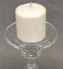 Picture of Clear Glass Candle Holder For Pillar or Taper Candle Set/5  | 5"D,  6.75" to 16.75"H |  Item No. 10008