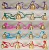 Picture of Bell Strings 4 Brass Bells on 5 Colorful Strings  Set/5 | 36" Long |  Item No. 05025F  FREE SHIPPING