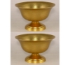 Picture of Antique Gold Compote Bowl with Hammered Surface Set/2 | 8"D x 4.5"H | Item No. 51433