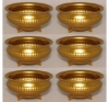 Picture of Antique Gold Low Bowl Lines Set/6 | 6"Dx3"H |  Item No. 51486X  SOLD AS IS